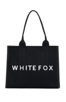 White Fox Mini Tote Bag Black