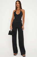 Reflective Love Tailored Straight Leg Pants Slate