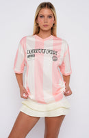 Let's Just Leave Oversized Jersey Pink/Cream