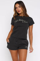 Lucky Thirteen Elsa Lounge Shorts Charcoal