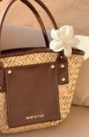 Vivienne Straw Top Handle Bag Chocolate