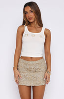 Do What I'm Told Mini Skirt Gold