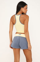 Higher Ground Racer Back Tank Top Lemon