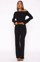 We'll Be Fine Knit Pants Black