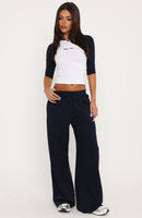 Tatiana Wide Leg Sweatpants Navy