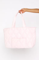Always Moving Quilted Tote Bag Ballet Pink