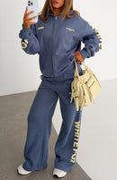 Higher Ground Wide Leg Sweatpants Ocean