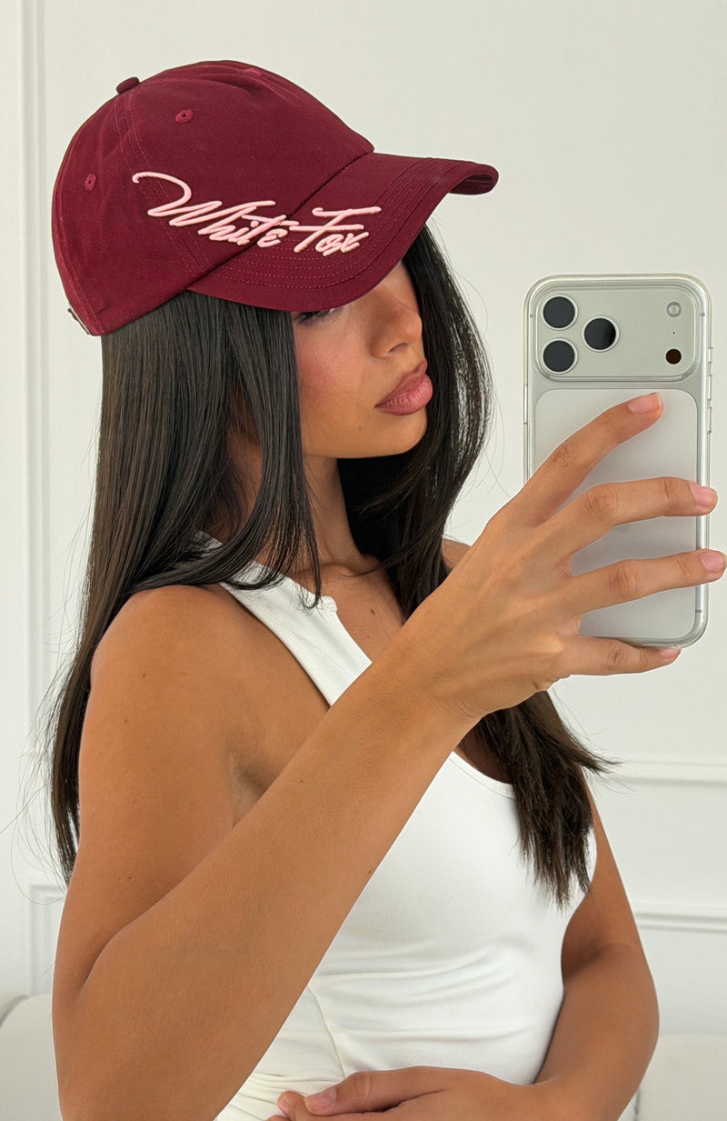 It Happens Slowly Cap Burgundy/Pink