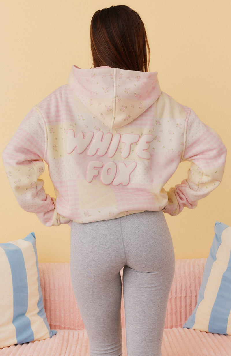 On Cloud Nineteen Jessie Oversized Hoodie Pink/Lemon Patchwork