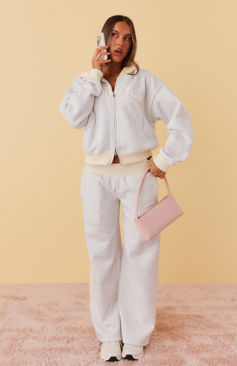 On Cloud Nineteen Nikola Wide Leg Sweatpants Grey Marle