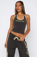 Star Of The Night Halter Top Charcoal