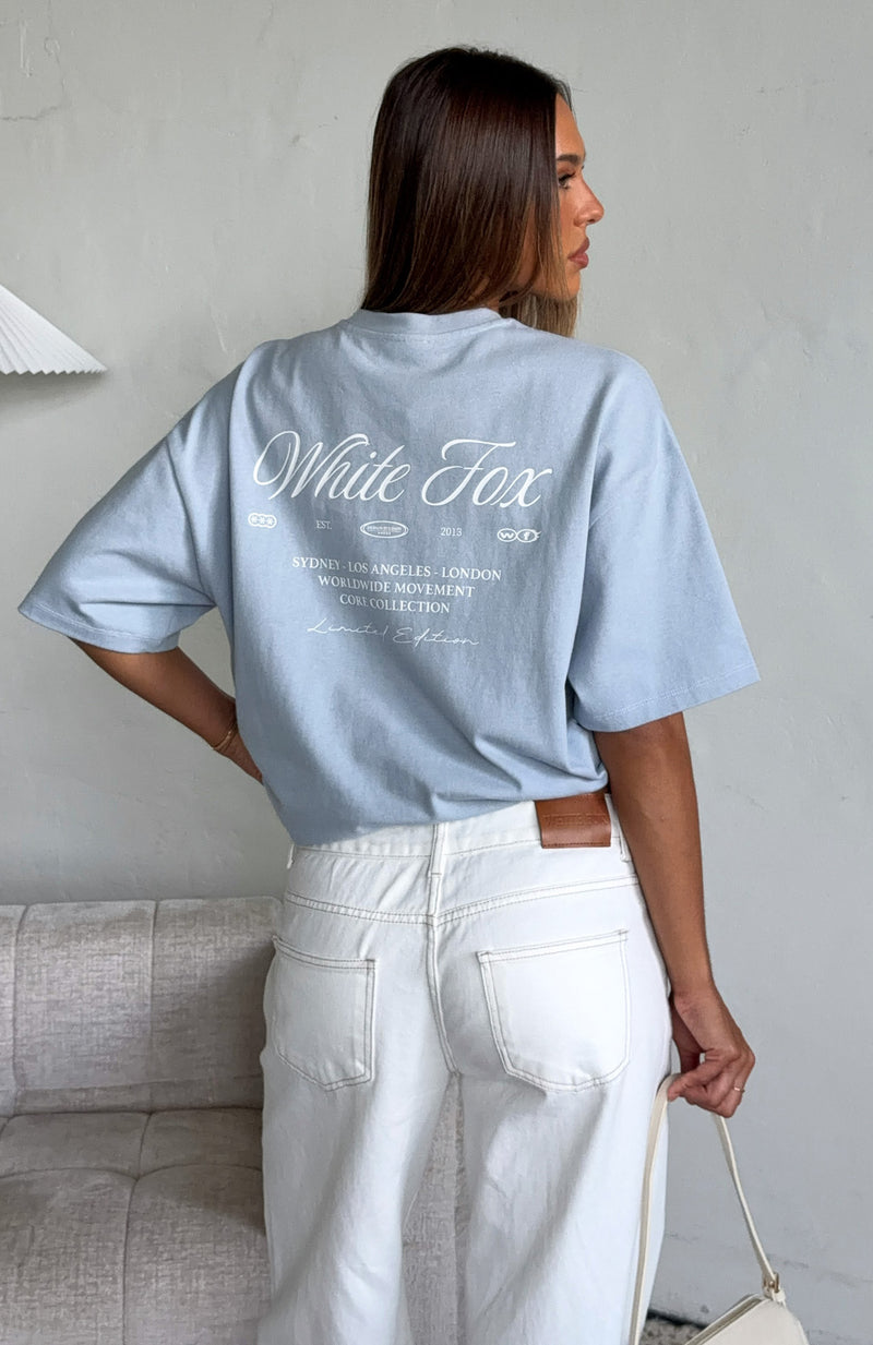 At Second Glance Oversized Tee Light Blue