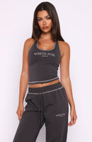 Chill In Style Halter Top Charcoal