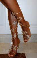 Shai Diamante Wrap Heels Gold