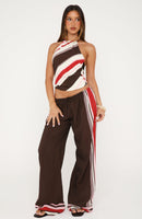 Tropic Muse Wide Leg Pants Raspberry Love