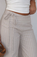 Won't Look Back Straight Leg Pants Beige
