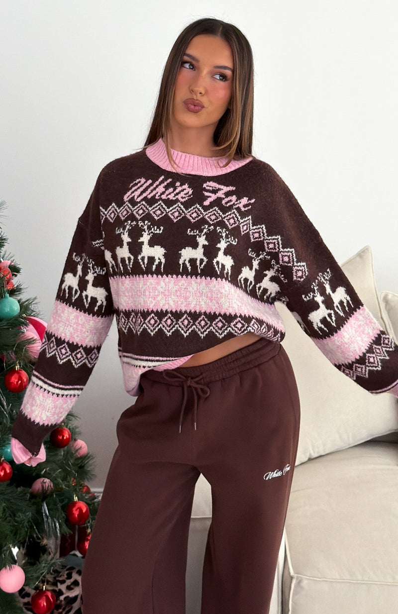 Arctic Fire Knit Sweater Chocolate Truffle